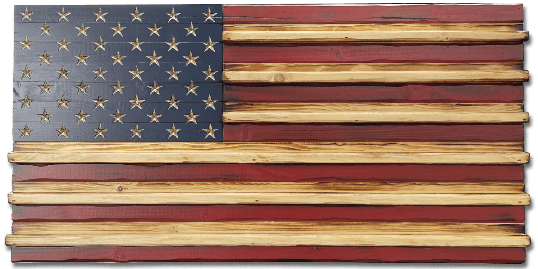 Coin Holder Old Glory American Handmade Wooden Flag